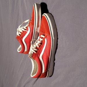 12 men's red low top Vans